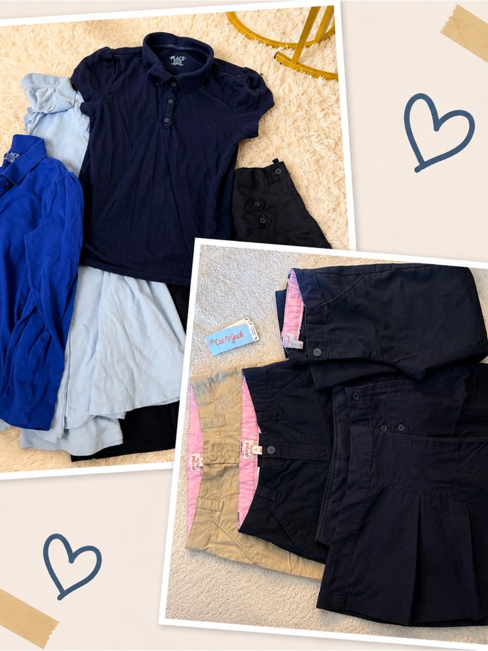 Beck Thatcher, Cat & Jack uniform bundle sz 14